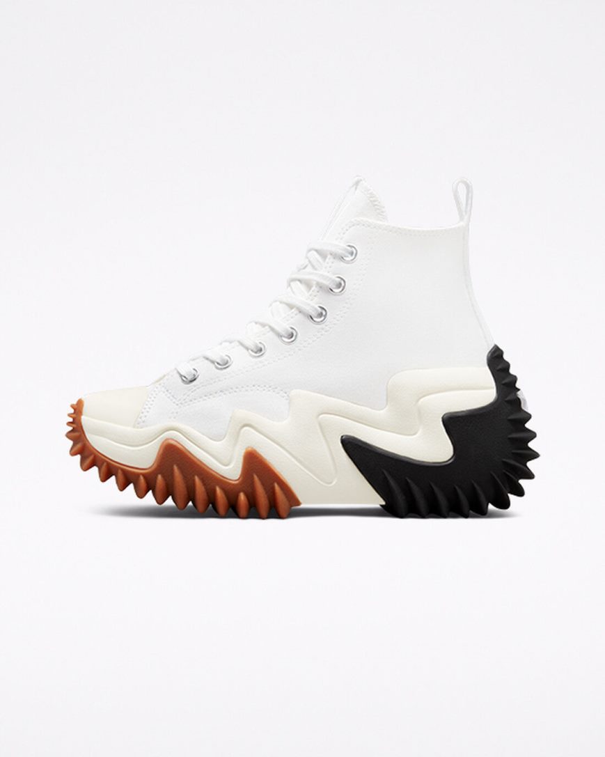 Men's Converse Run Star Motion CX High Top Platform Shoes White / Black / Orange | AU E3450K